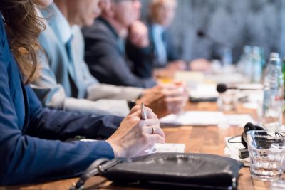 business meeting around a table